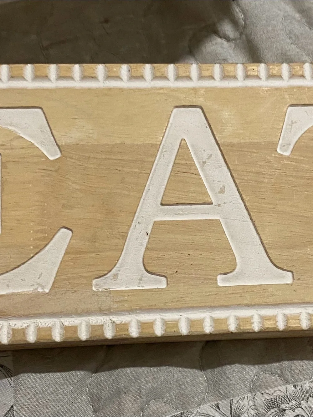Wooden 'EAT' Wall Plaque with Natural Wood Finish